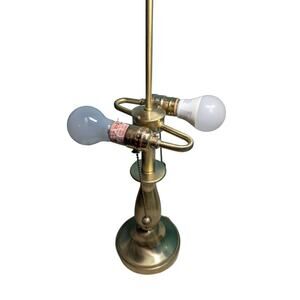 STIFFEL VTG BRASS TABLE LAMP 2 Arms 23" MCM RETRO 50'S CHARM NO SHADES